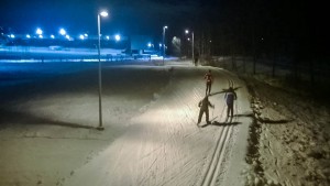 the first skiiers are already on the short track